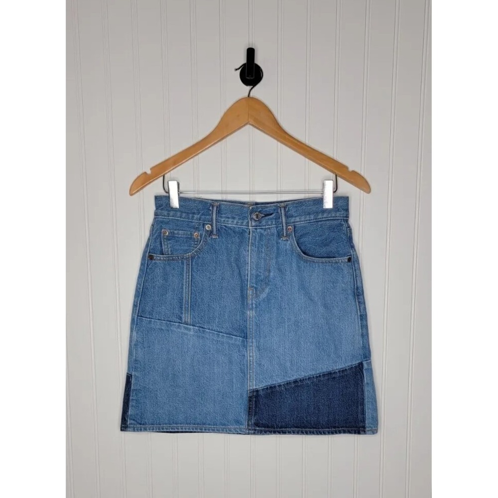 Levi's Patchwork Denim Mini Skirt Women's Size 25